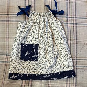 Charming Navy Floral Kids Dress